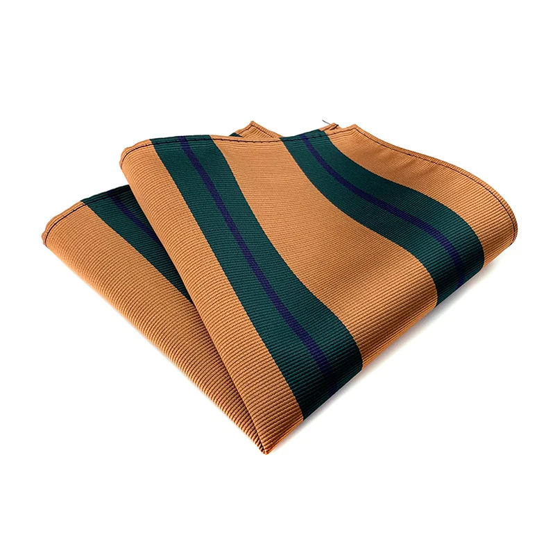 Men's Pocket Square Suit Accessories 25CM Newest design Jacquard Woven Handkerchief Male Stripes Striped Pocket Handker Wedding