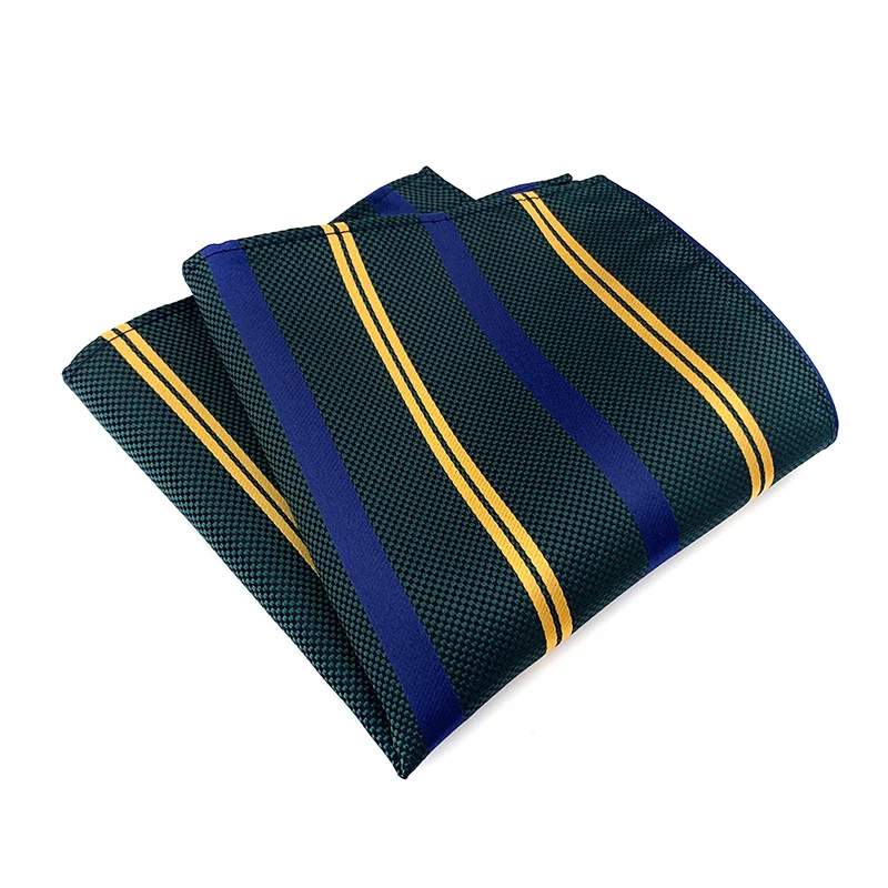 Men's Pocket Square Suit Accessories 25CM Newest design Jacquard Woven Handkerchief Male Stripes Striped Pocket Handker Wedding