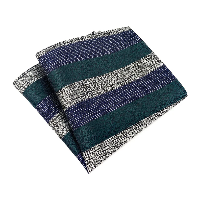 Men's Pocket Square Suit Accessories 25CM Newest design Jacquard Woven Handkerchief Male Stripes Striped Pocket Handker Wedding