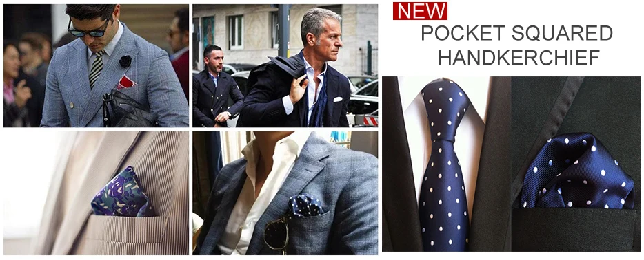 Men's Pre-folded Pocket Square Solid Polka Dots Handkerchiefs 17 Colors Gentleman Formal Wedding Party Business Chest Towel