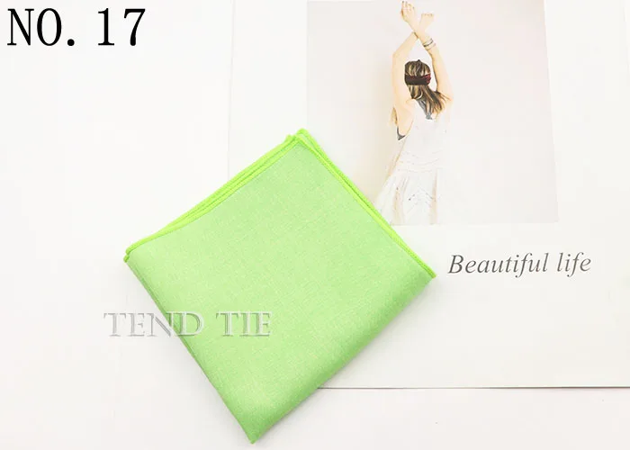 27 Colors Fashion Solid color Handkerchief Blue Red Pink Square Scarf Men's Formal Suit Accessories Wedding Gift