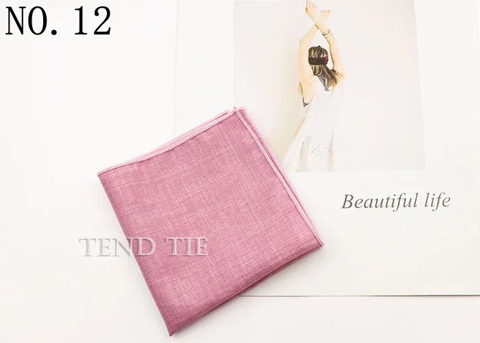 27 Colors Fashion Solid color Handkerchief Blue Red Pink Square Scarf Men's Formal Suit Accessories Wedding Gift