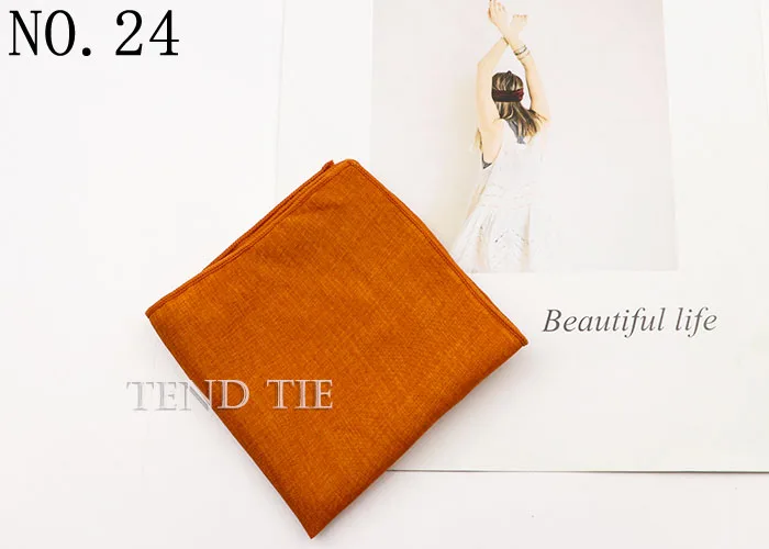 27 Colors Fashion Solid color Handkerchief Blue Red Pink Square Scarf Men's Formal Suit Accessories Wedding Gift