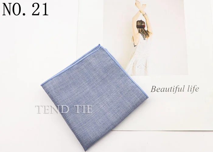 27 Colors Fashion Solid color Handkerchief Blue Red Pink Square Scarf Men's Formal Suit Accessories Wedding Gift