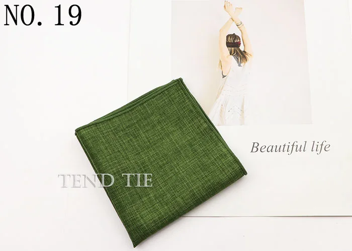 27 Colors Fashion Solid color Handkerchief Blue Red Pink Square Scarf Men's Formal Suit Accessories Wedding Gift