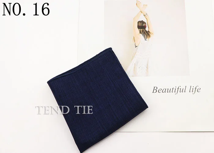 27 Colors Fashion Solid color Handkerchief Blue Red Pink Square Scarf Men's Formal Suit Accessories Wedding Gift