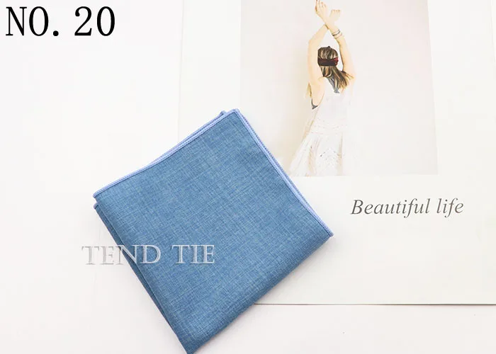 27 Colors Fashion Solid color Handkerchief Blue Red Pink Square Scarf Men's Formal Suit Accessories Wedding Gift