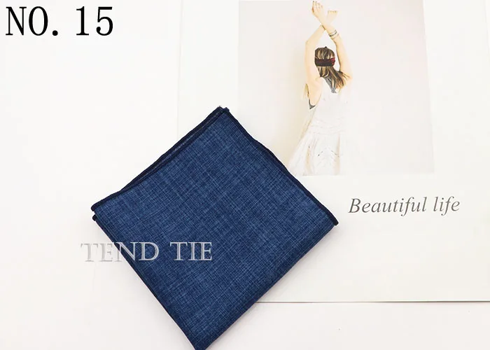 27 Colors Fashion Solid color Handkerchief Blue Red Pink Square Scarf Men's Formal Suit Accessories Wedding Gift