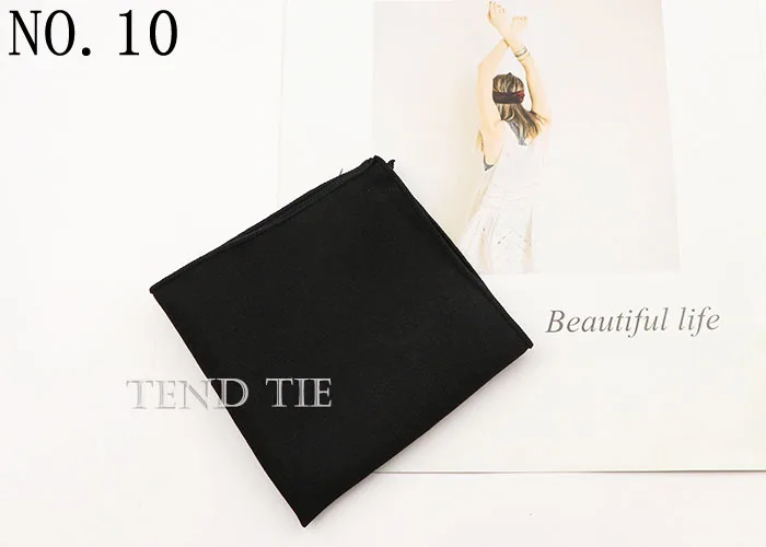 27 Colors Fashion Solid color Handkerchief Blue Red Pink Square Scarf Men's Formal Suit Accessories Wedding Gift