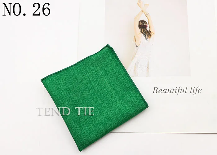 27 Colors Fashion Solid color Handkerchief Blue Red Pink Square Scarf Men's Formal Suit Accessories Wedding Gift