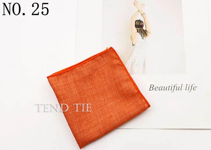 27 Colors Fashion Solid color Handkerchief Blue Red Pink Square Scarf Men's Formal Suit Accessories Wedding Gift