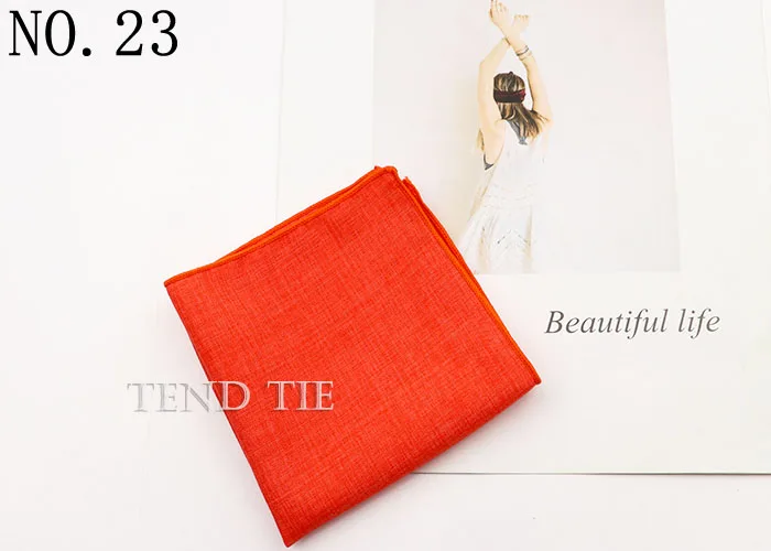 27 Colors Fashion Solid color Handkerchief Blue Red Pink Square Scarf Men's Formal Suit Accessories Wedding Gift