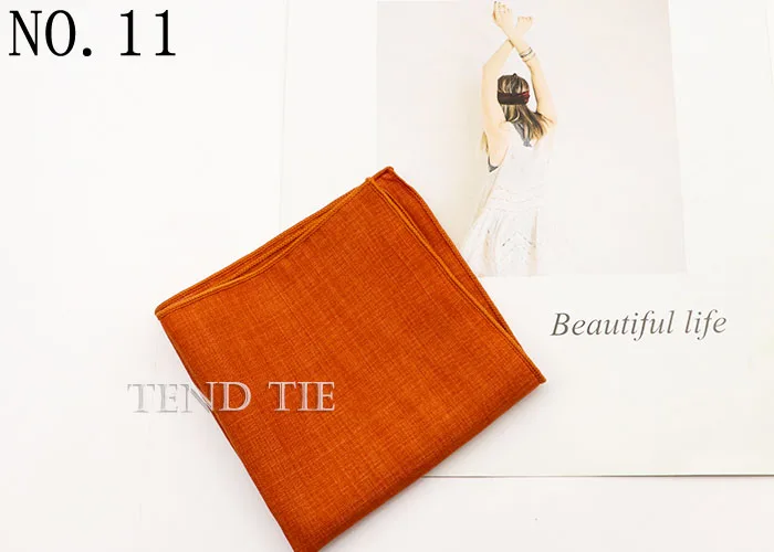 27 Colors Fashion Solid color Handkerchief Blue Red Pink Square Scarf Men's Formal Suit Accessories Wedding Gift