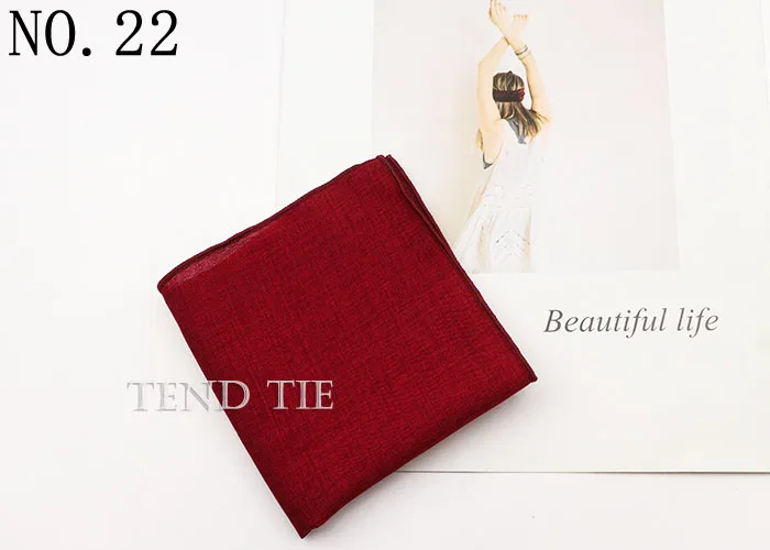 27 Colors Fashion Solid color Handkerchief Blue Red Pink Square Scarf Men's Formal Suit Accessories Wedding Gift