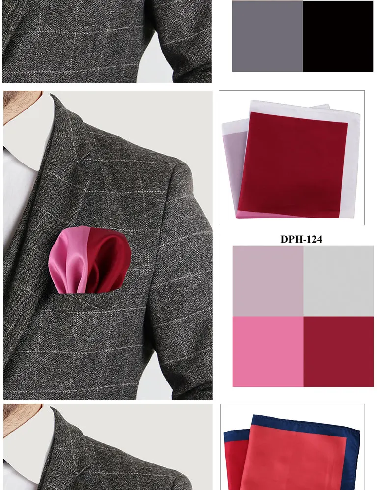 Tailor Smith Men's Luxury Suit Pocket Squares 30x30cm Large Size Business Printed Floral Paisley Solid Dot Hankies Chest Towel