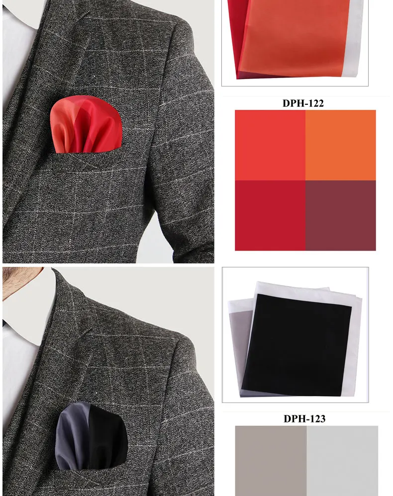 Tailor Smith Men's Luxury Suit Pocket Squares 30x30cm Large Size Business Printed Floral Paisley Solid Dot Hankies Chest Towel