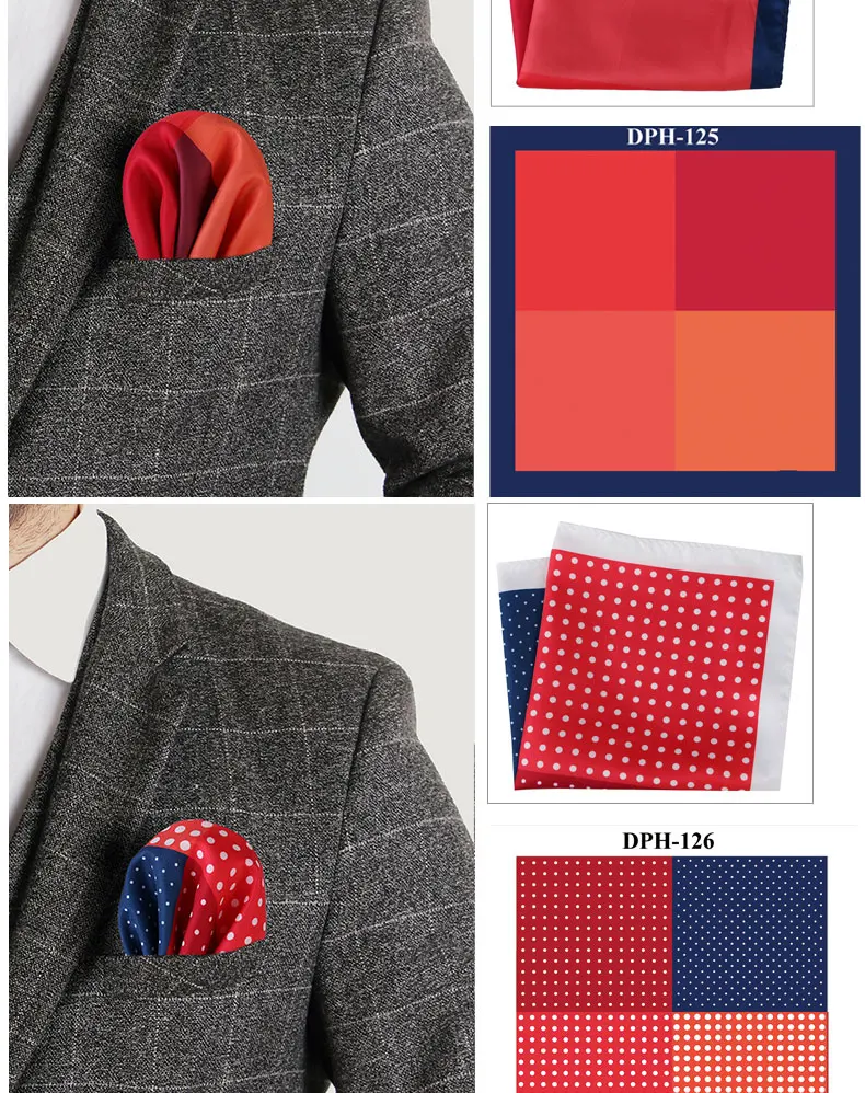Tailor Smith Men's Luxury Suit Pocket Squares 30x30cm Large Size Business Printed Floral Paisley Solid Dot Hankies Chest Towel