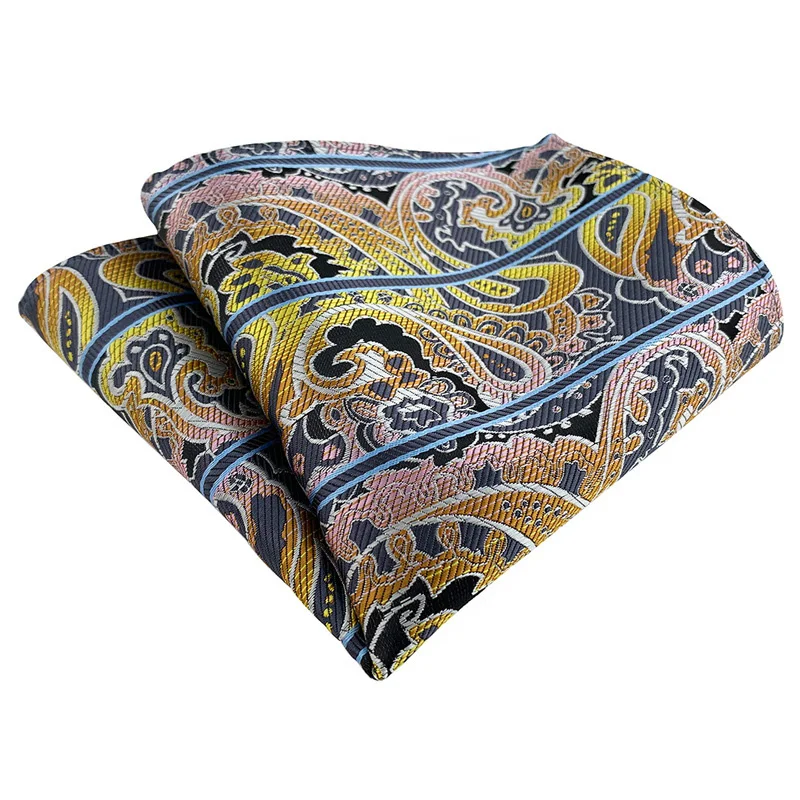 New Jacquard Pocket Square For Men Women Floral Chest Towel Gentlemen Hankies Men's Suit Handkerchief Plaid Pocket Towel Gifts