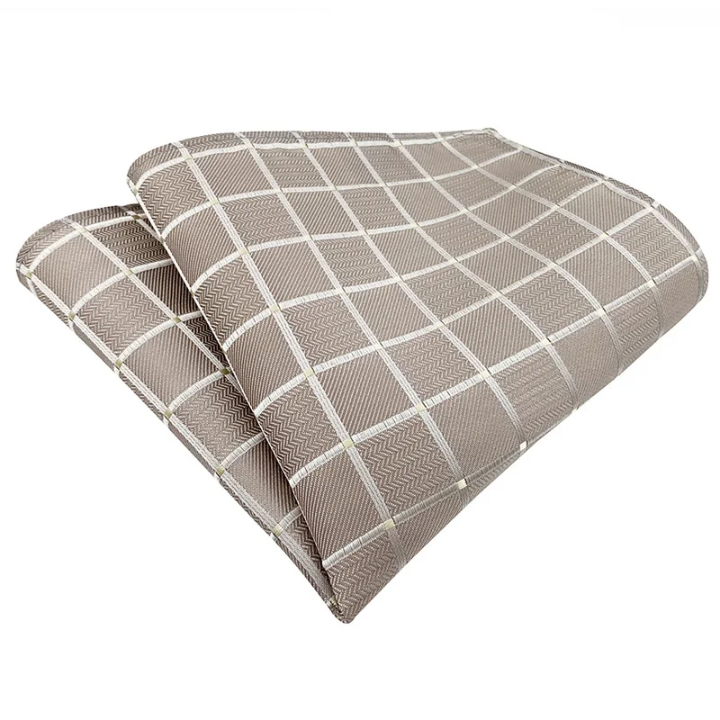 New Jacquard Pocket Square For Men Women Floral Chest Towel Gentlemen Hankies Men's Suit Handkerchief Plaid Pocket Towel Gifts
