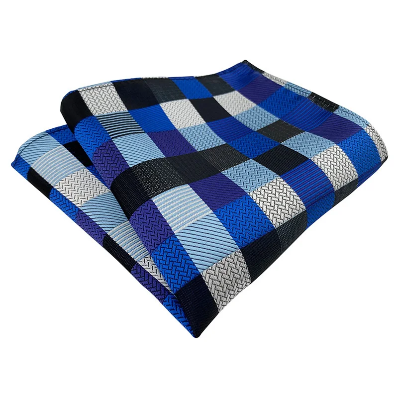 New Jacquard Pocket Square For Men Women Floral Chest Towel Gentlemen Hankies Men's Suit Handkerchief Plaid Pocket Towel Gifts