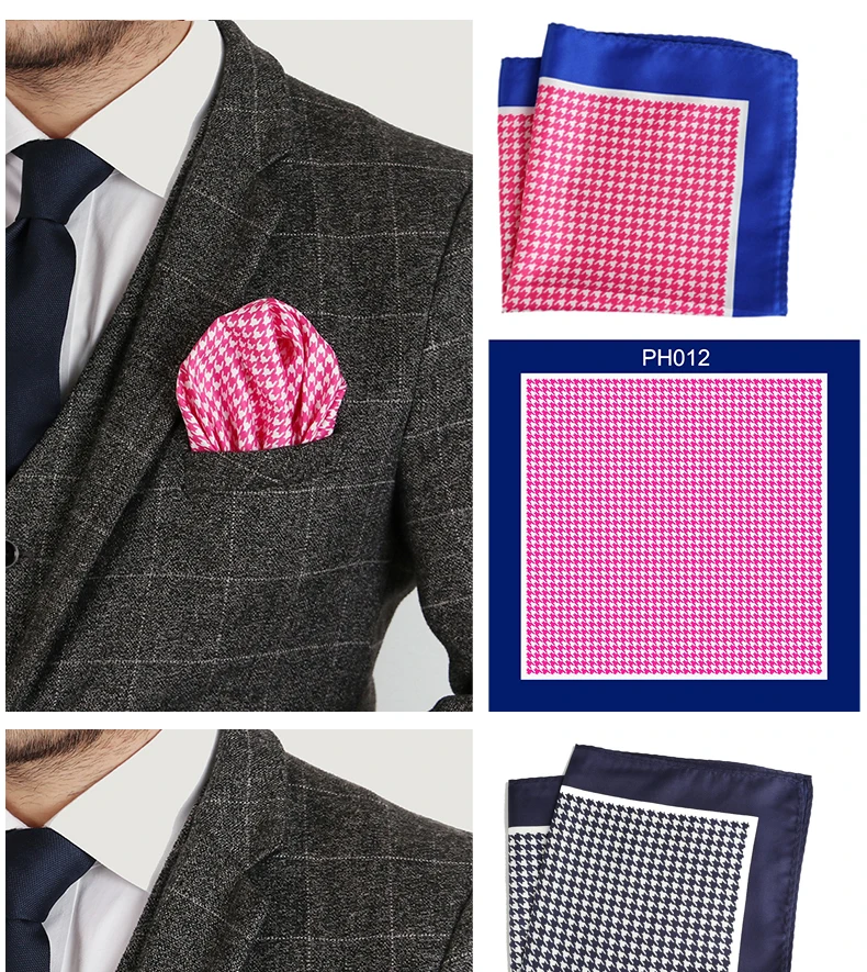 Tailor Smith Luxury 33X33 cm Large Handkerchief Paisley Floral Polka Dot Pocket Squares Microfiber Screen Printing Men Hankies