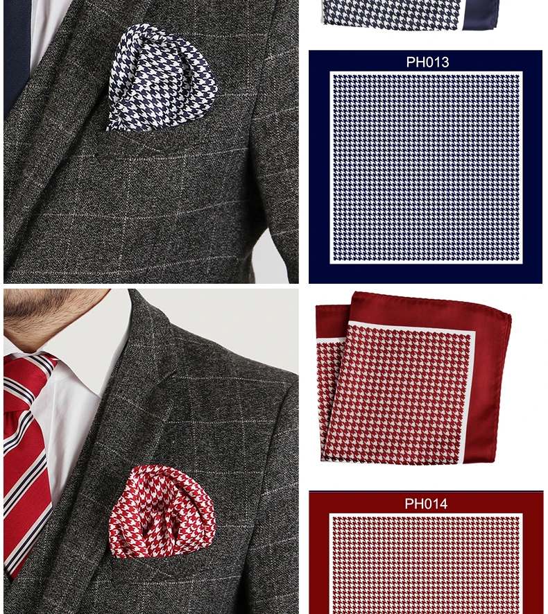 Tailor Smith Luxury 33X33 cm Large Handkerchief Paisley Floral Polka Dot Pocket Squares Microfiber Screen Printing Men Hankies