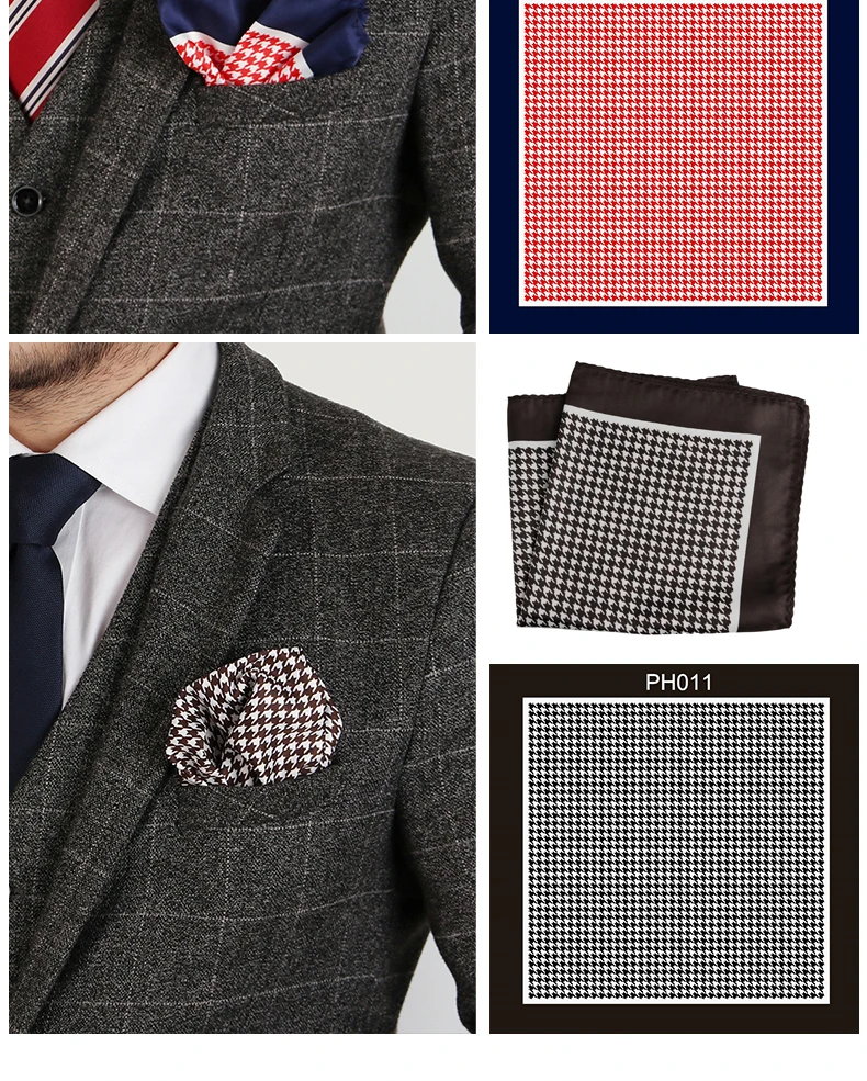 Tailor Smith Luxury 33X33 cm Large Handkerchief Paisley Floral Polka Dot Pocket Squares Microfiber Screen Printing Men Hankies
