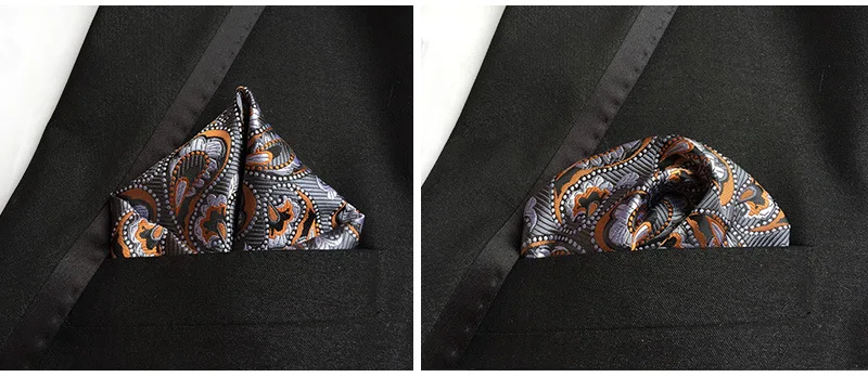 30 Colors 25*25cm Men's Business Suits Pocket Square Handkerchiefs for Wedding Fashion Paisley Dot Hankies Mens Pocket Towel