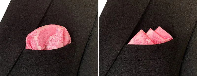 30 Colors 25*25cm Men's Business Suits Pocket Square Handkerchiefs for Wedding Fashion Paisley Dot Hankies Mens Pocket Towel