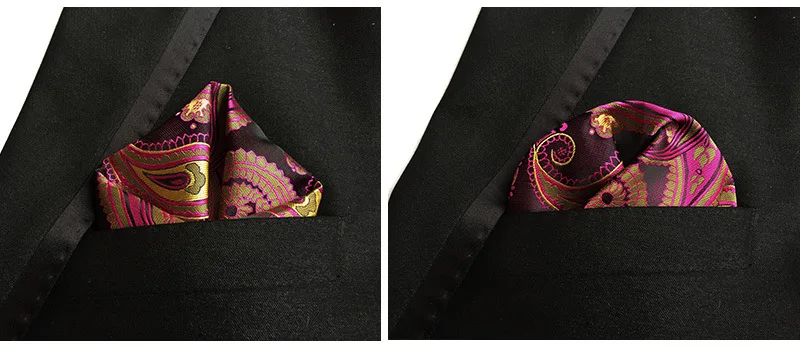 30 Colors 25*25cm Men's Business Suits Pocket Square Handkerchiefs for Wedding Fashion Paisley Dot Hankies Mens Pocket Towel