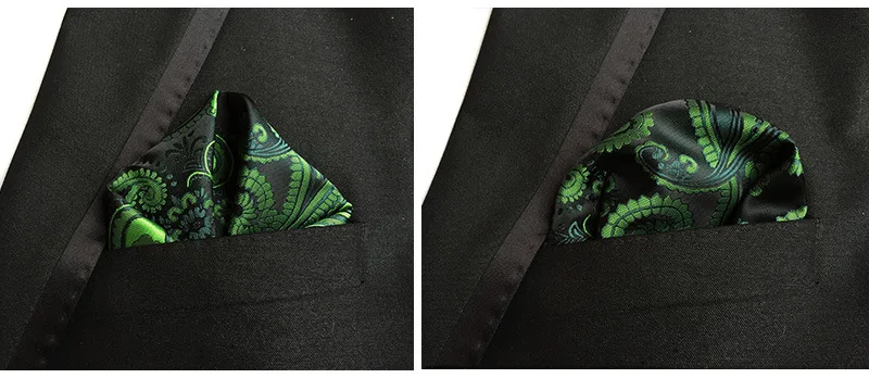 30 Colors 25*25cm Men's Business Suits Pocket Square Handkerchiefs for Wedding Fashion Paisley Dot Hankies Mens Pocket Towel