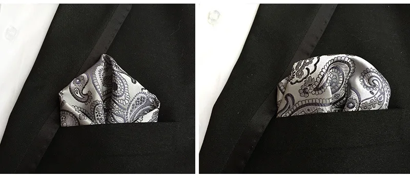 30 Colors 25*25cm Men's Business Suits Pocket Square Handkerchiefs for Wedding Fashion Paisley Dot Hankies Mens Pocket Towel