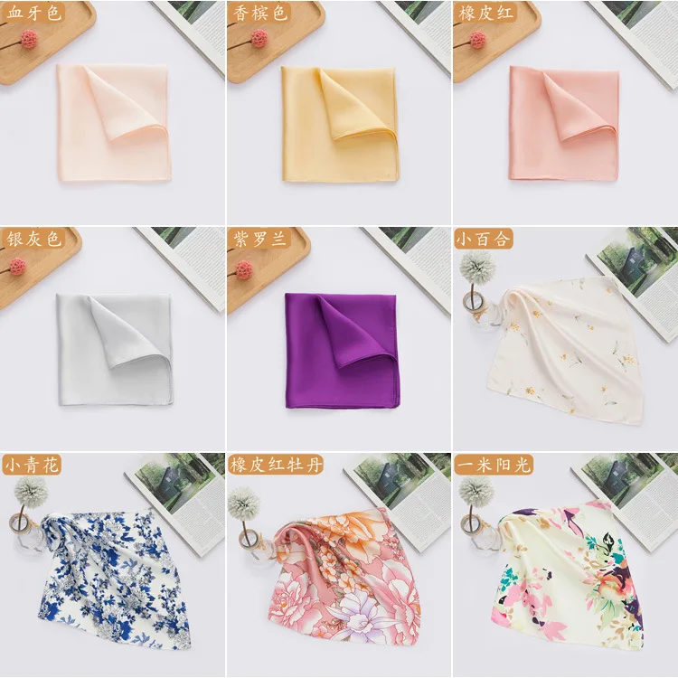 Natural 35cm Pure Silk Mans Pocket Square Handkerchief 100% Mulberry Silk Pocket Towel Hand Hanjin Sudaria