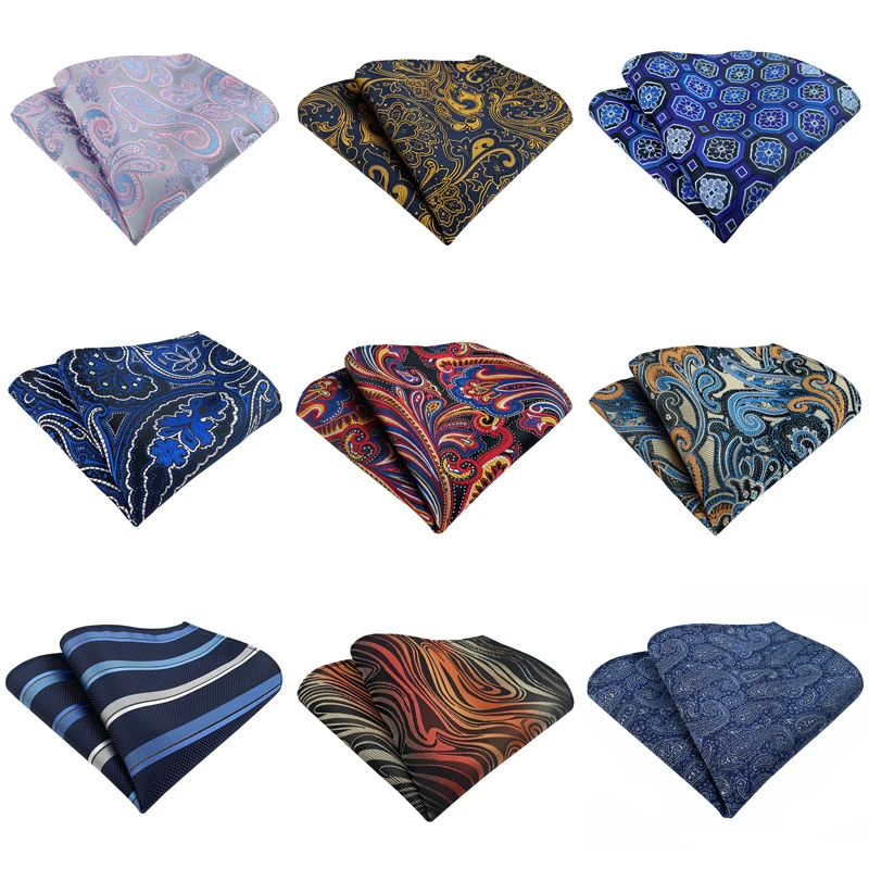 High Quality Brand Handkerchief Suit Accessories Blue Grey Wine Black Solid Color For Men Fit Business Formal Party Holiday