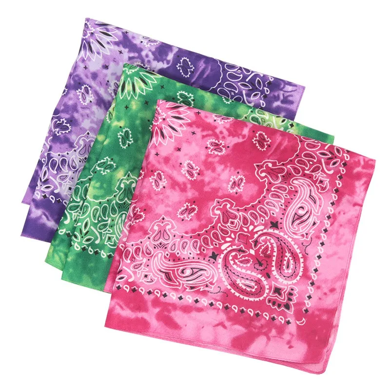 Fashion Unisex Adult Bandana Hairbands Cowboy Biker Sports Head wear Wrist Hair wrap Single Sided Head Wrap Scarf Paisley