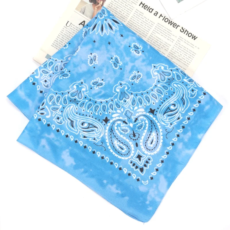 Fashion Unisex Adult Bandana Hairbands Cowboy Biker Sports Head wear Wrist Hair wrap Single Sided Head Wrap Scarf Paisley