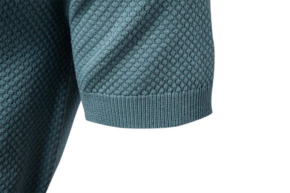 AIOPESON Men's Summer Breathable Polo Shirt Short Sleeve Solid Color Casual Polo Shirts for Men Lightweight Stretch Polo 