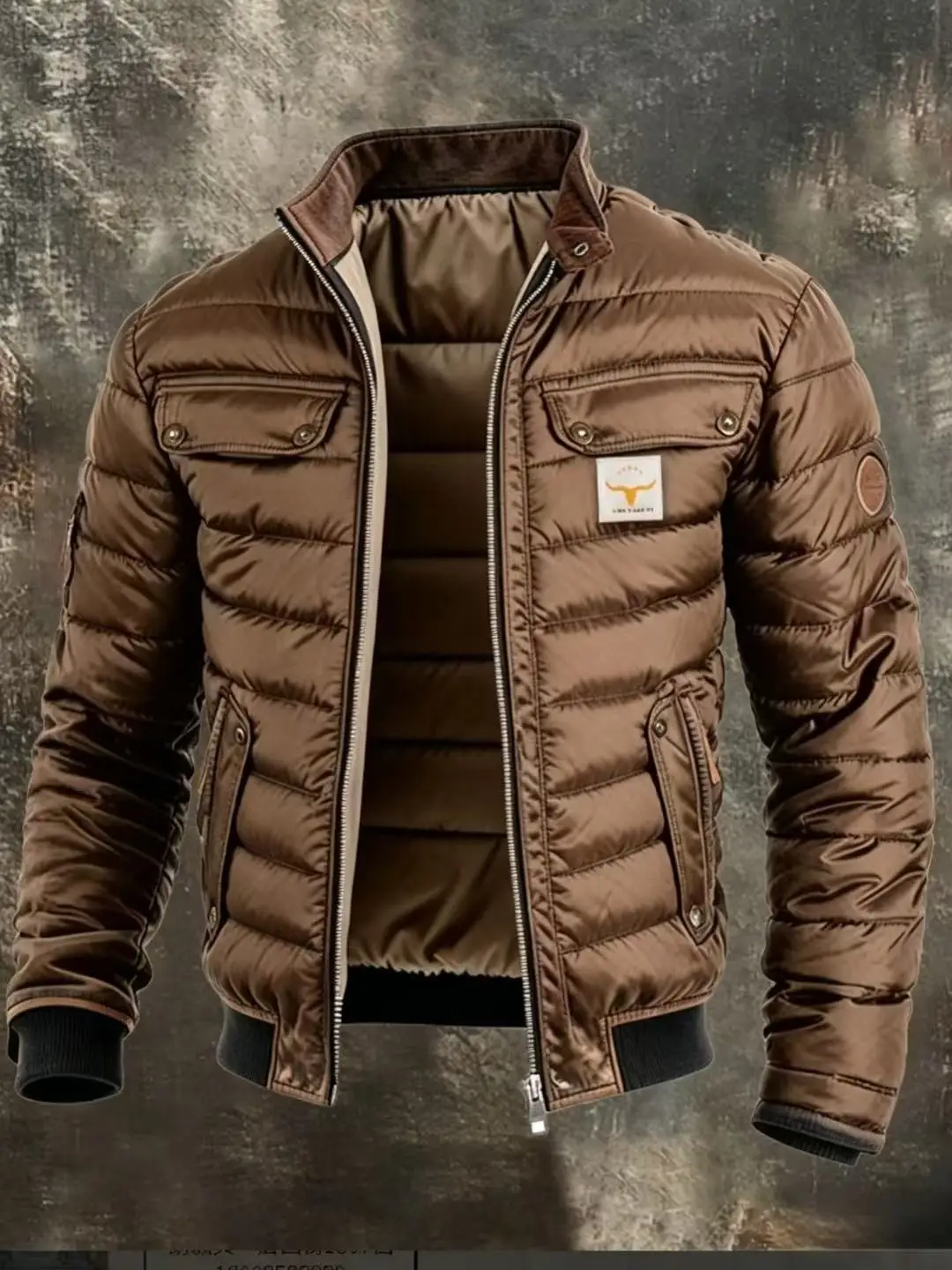 New Men's Stand-up Collar Cotton Jacket Casual Warm Thickened Cotton Coat Winter 2026 Fashion New Spring And Summer