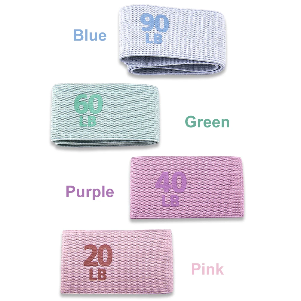 15-90LB Fabric Elastic Bands Fitness Resistance Bands Yoga Pilates Hip Circle Expander Bands Training Loops Workout Equipment