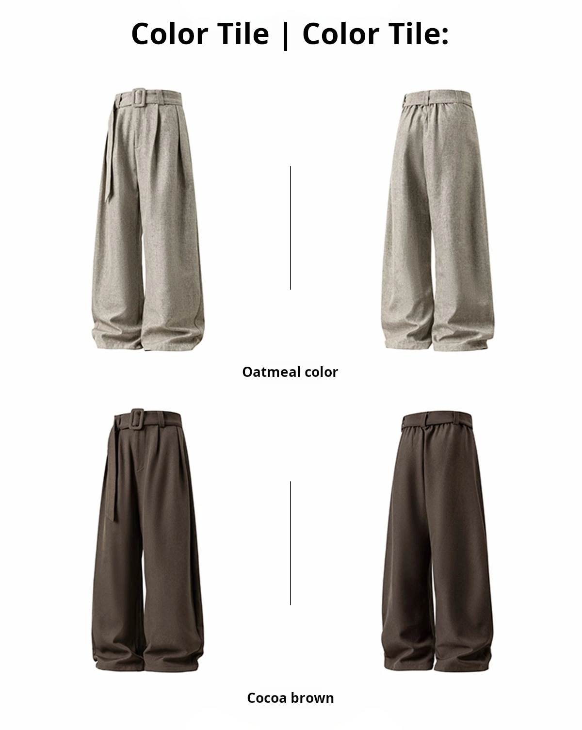 HANGLU 2025 Men's 3D Pleated Trousers J-Cut Drape Wide Leg Old Money Style Belted Formal Casual Slim Fit Pants