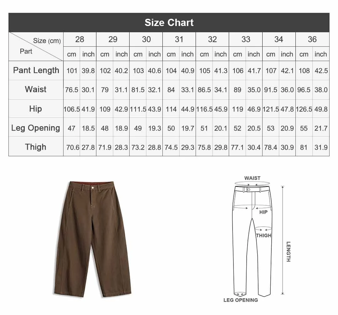 Maden Men's Heavyweight Khaki Workwear Pants Vintage Bootcut Wide Leg Trousers Baggy Fit Casual Streetwear American Retro
