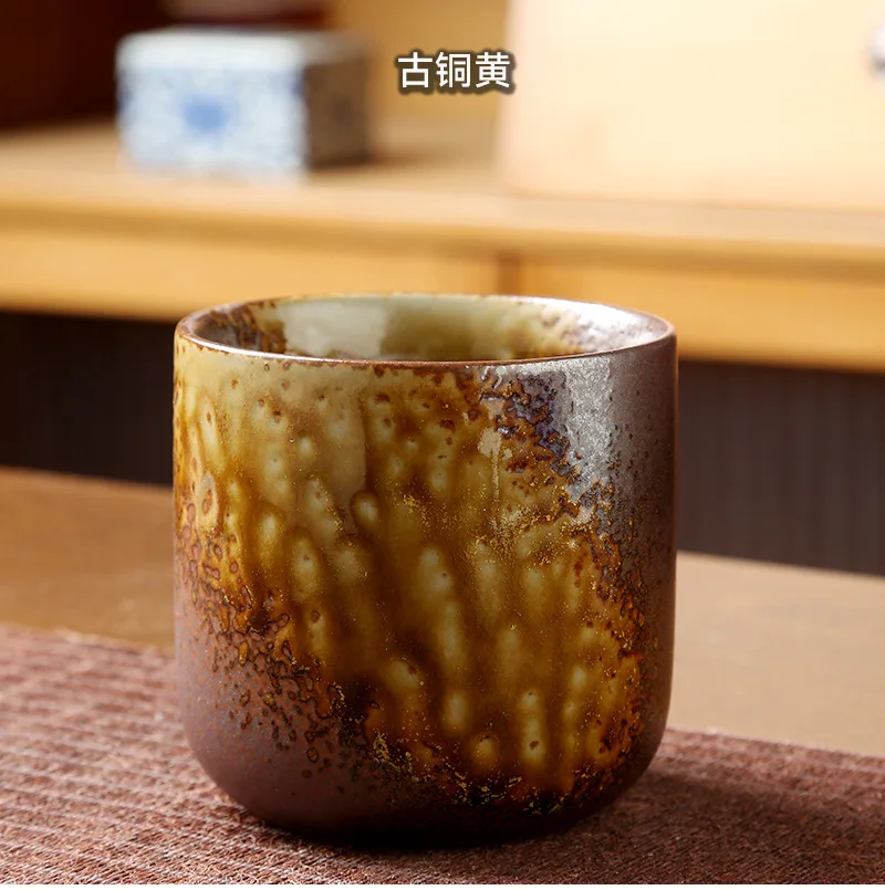 250ML Retro Coffee Mug Japanese-style Ceramics Breakfast Cup Creativity Color Matching Latte Cup Afternoon Tea Drinks Drinkware