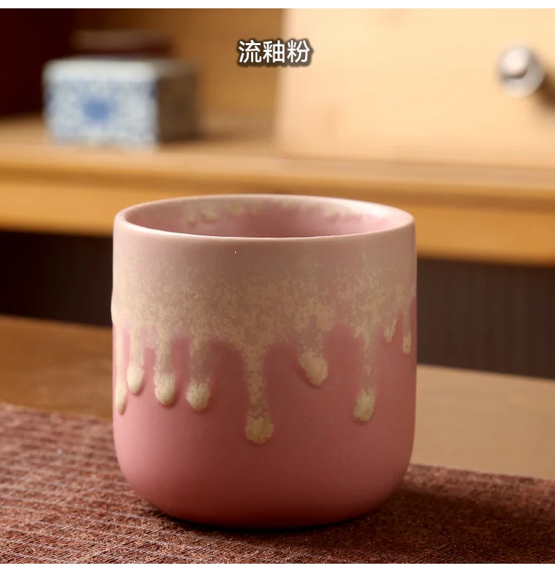 250ML Retro Coffee Mug Japanese-style Ceramics Breakfast Cup Creativity Color Matching Latte Cup Afternoon Tea Drinks Drinkware