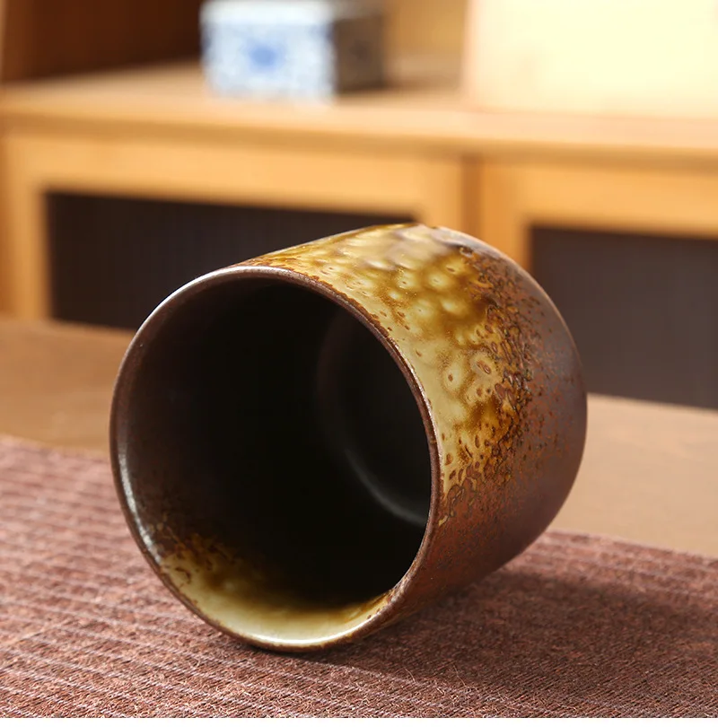 250ML Retro Coffee Mug Japanese-style Ceramics Breakfast Cup Creativity Color Matching Latte Cup Afternoon Tea Drinks Drinkware
