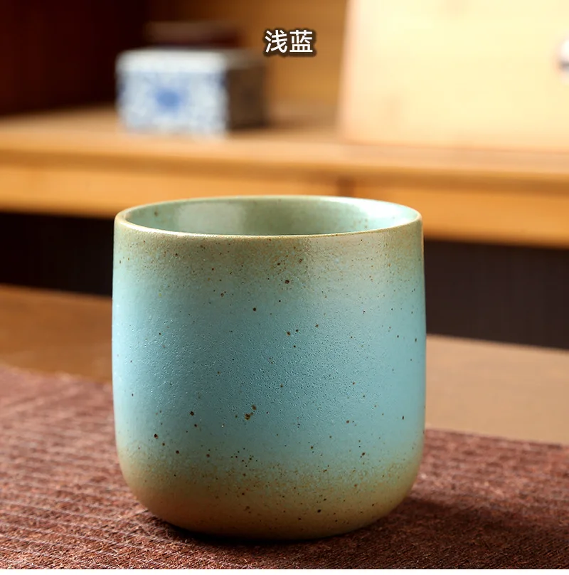 250ML Retro Coffee Mug Japanese-style Ceramics Breakfast Cup Creativity Color Matching Latte Cup Afternoon Tea Drinks Drinkware