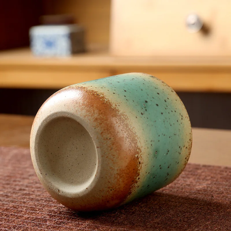 250ML Retro Coffee Mug Japanese-style Ceramics Breakfast Cup Creativity Color Matching Latte Cup Afternoon Tea Drinks Drinkware