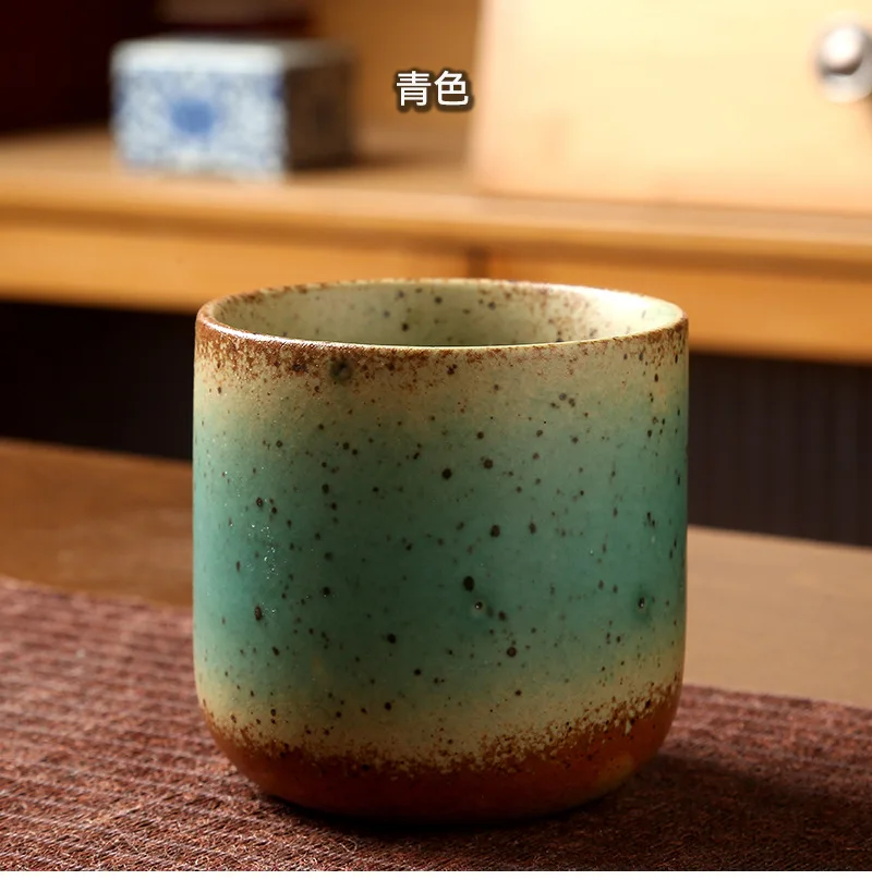 250ML Retro Coffee Mug Japanese-style Ceramics Breakfast Cup Creativity Color Matching Latte Cup Afternoon Tea Drinks Drinkware