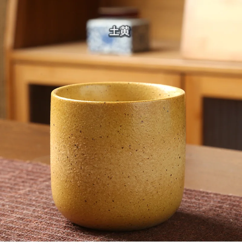 250ML Retro Coffee Mug Japanese-style Ceramics Breakfast Cup Creativity Color Matching Latte Cup Afternoon Tea Drinks Drinkware