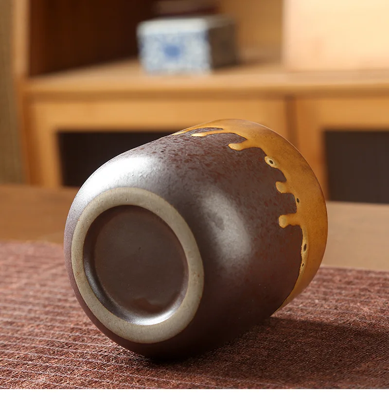 250ML Retro Coffee Mug Japanese-style Ceramics Breakfast Cup Creativity Color Matching Latte Cup Afternoon Tea Drinks Drinkware