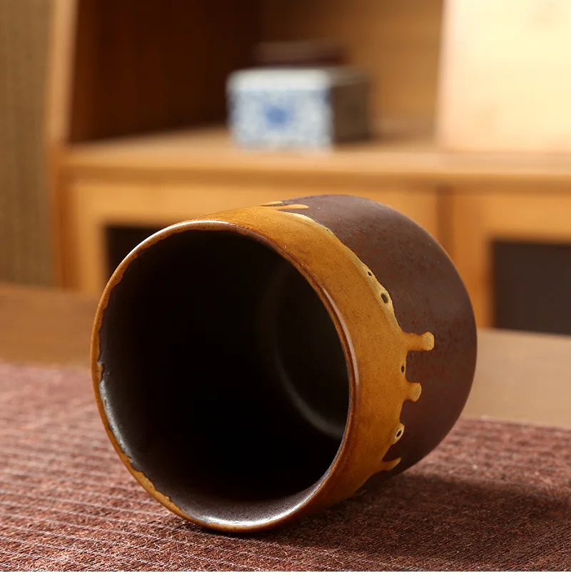 250ML Retro Coffee Mug Japanese-style Ceramics Breakfast Cup Creativity Color Matching Latte Cup Afternoon Tea Drinks Drinkware